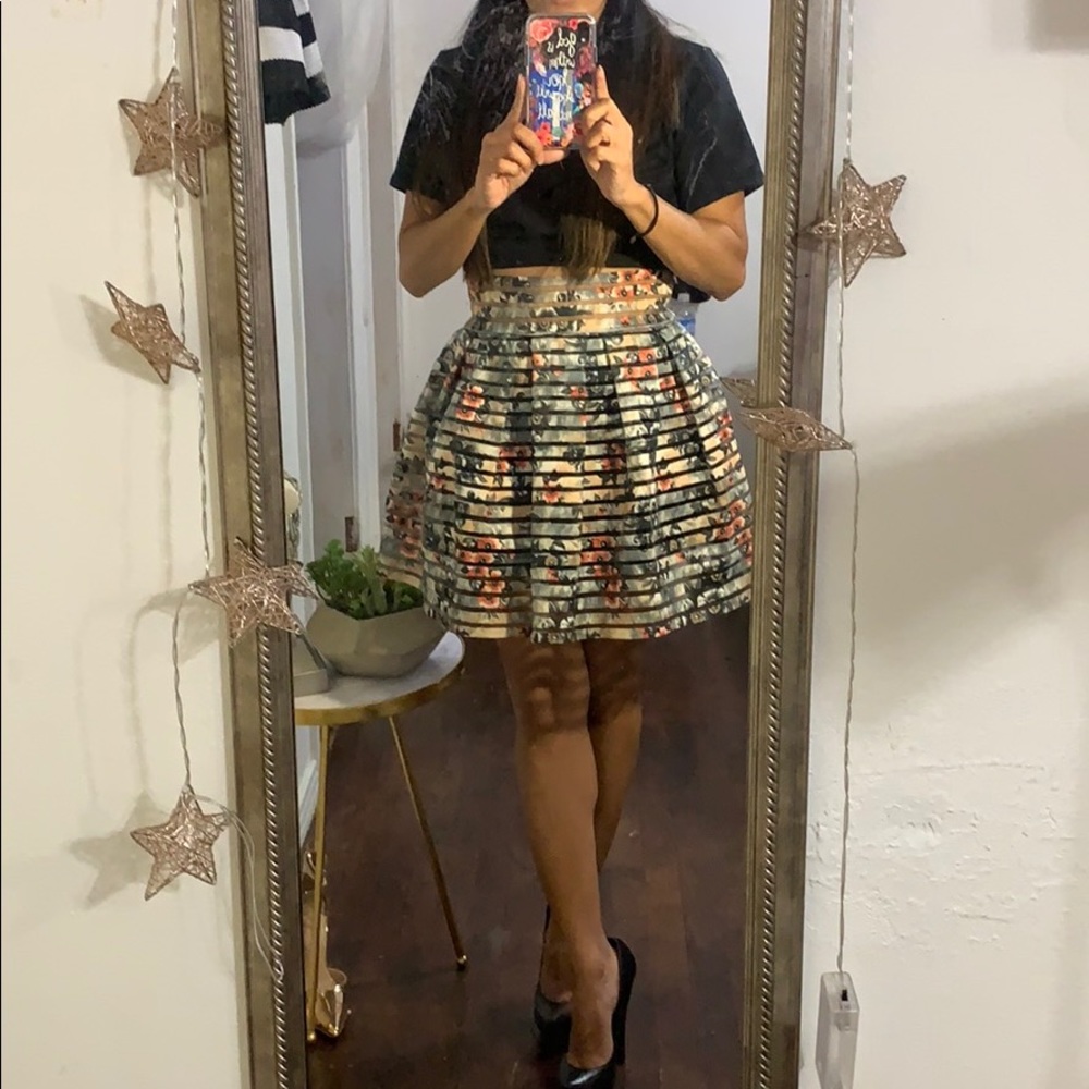 Pleated Skater Skirt